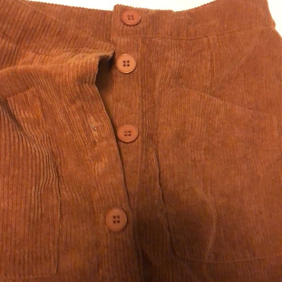 Office skirt midi corduroy orange size 4 women casual fall colour minimal - Picture 3 of 3